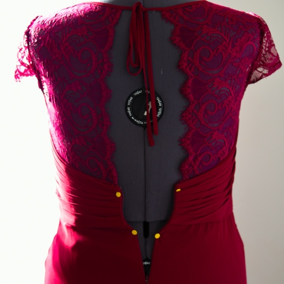 Hayley Paige Occasions Formal Lace & Chiffon Gown - Picture 11 of 12